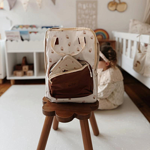 Рюкзак Mrs. Ertha "Strawberries", райские ягоды, большой, водонепроницаемый